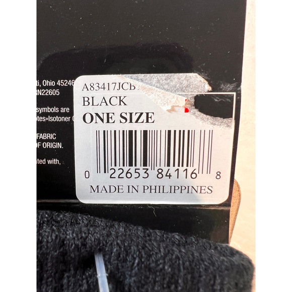 Isotoner SmartTouch Womens One Size Gloves Black Knit Use Phone iphone Tablet - Picture 2 of 3